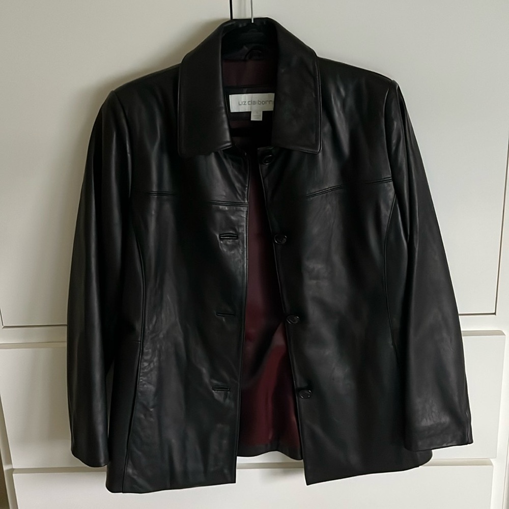 Great condition black leather jacket.